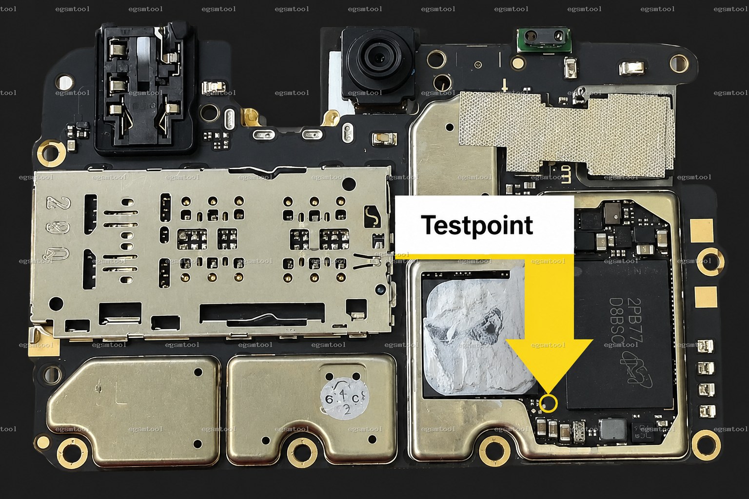 Xiaomi Xiaomi Redmi 9C test point diagram — EDL ISP BROM pinout