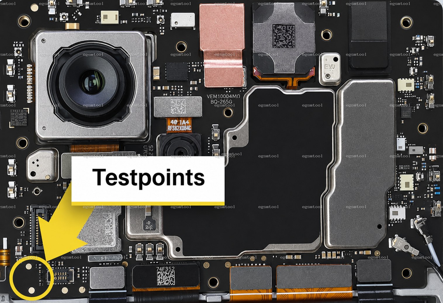 Xiaomi Xiaomi Redmi Note 12 ProPro+Discovery test point diagram — EDL ISP BROM pinout