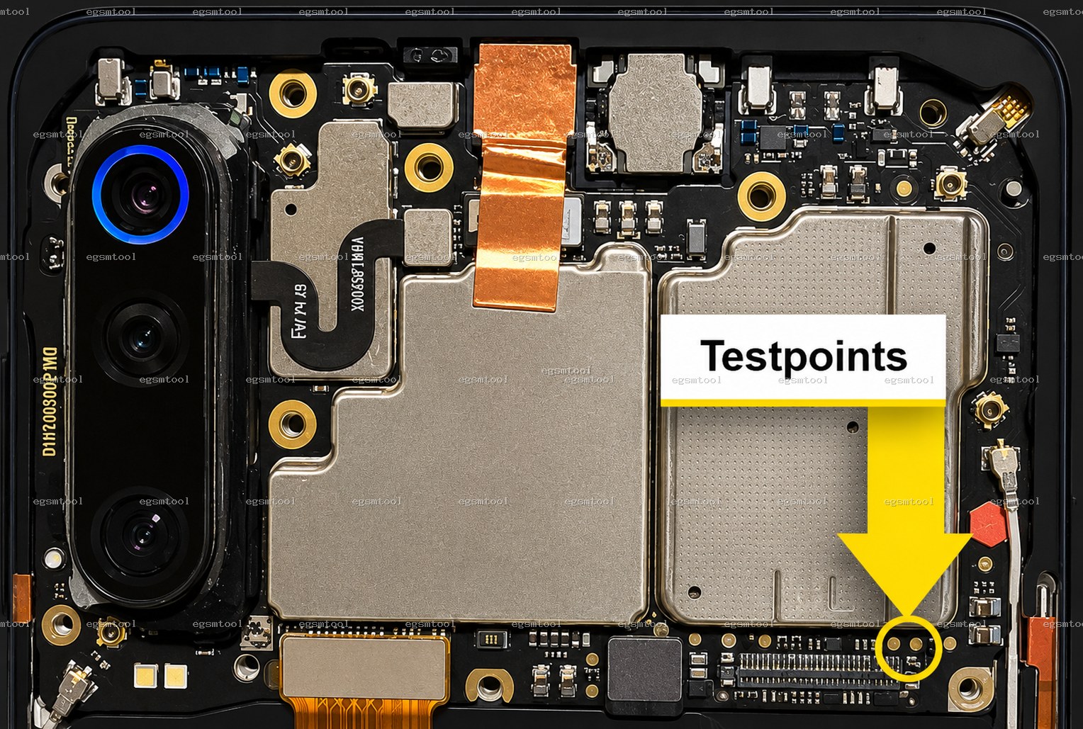Xiaomi Xiaomi Mi 9 test point diagram — EDL ISP BROM pinout
