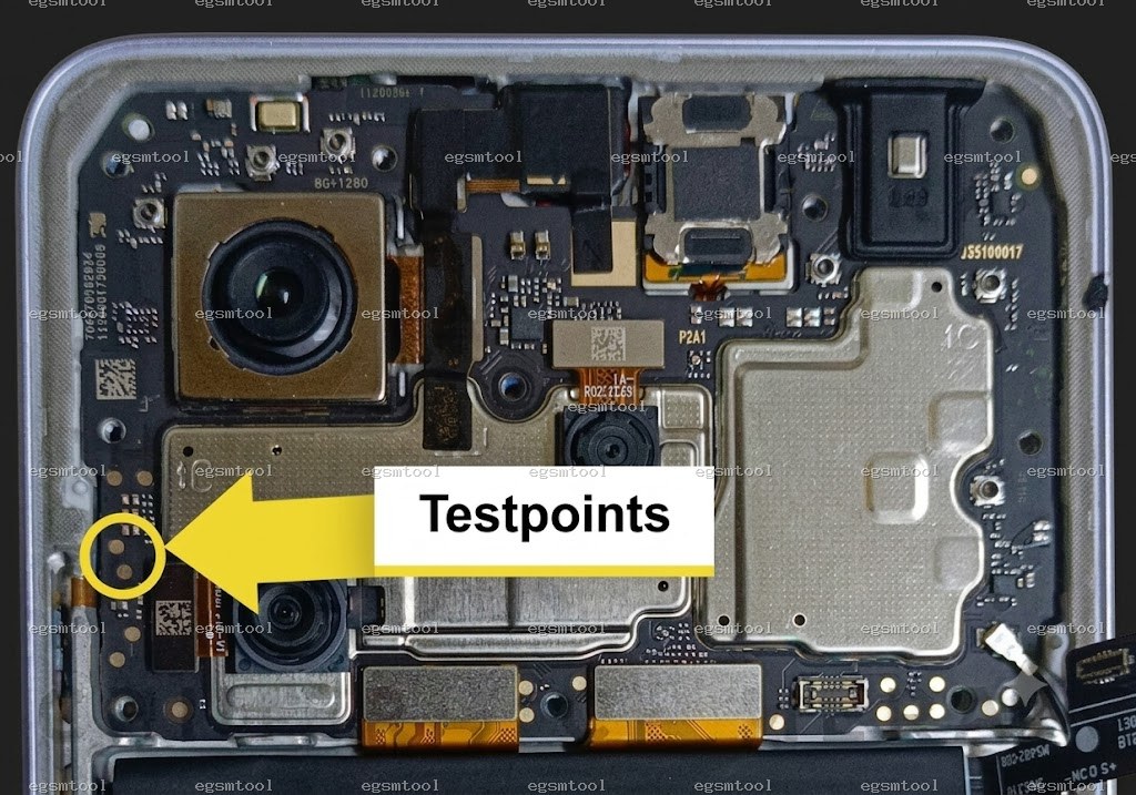 Xiaomi Xiaomi Mi Note 14 5G test point diagram — EDL ISP BROM pinout
