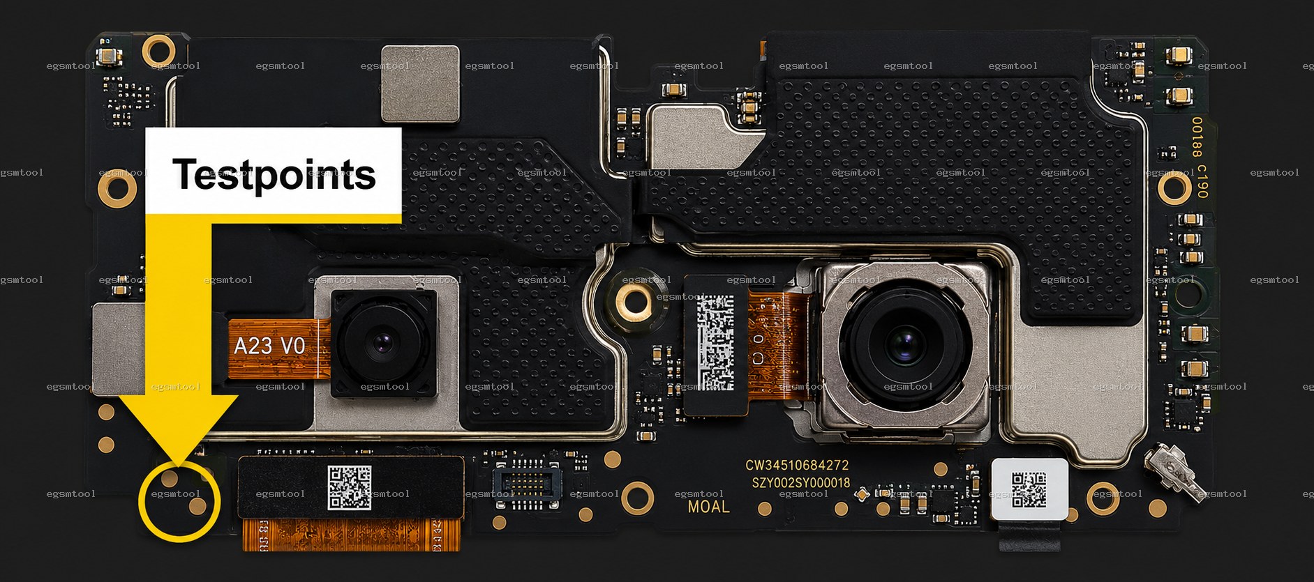 Xiaomi Xiaomi Redmi 14C test point diagram — EDL ISP BROM pinout