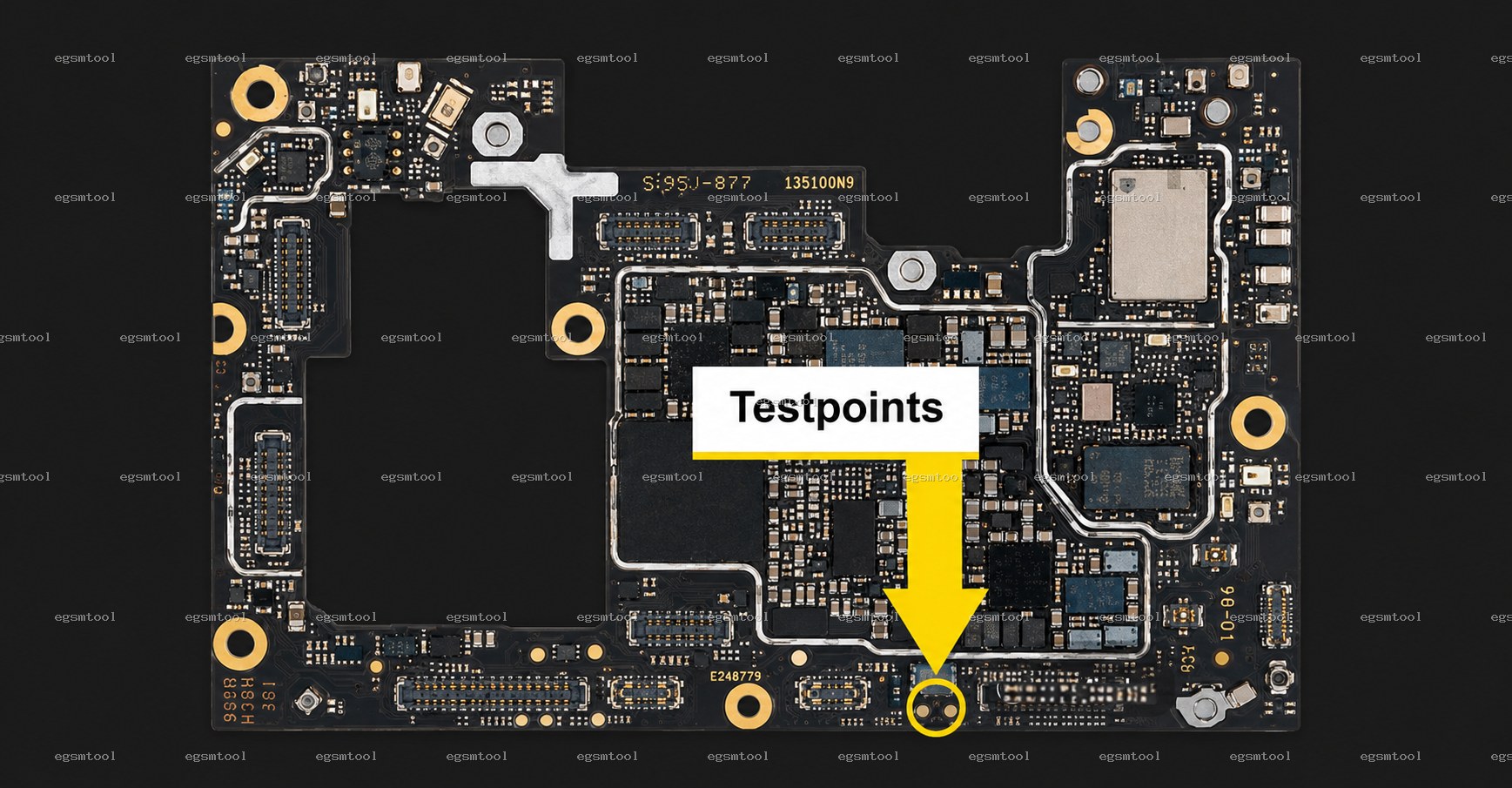 Xiaomi Xiaomi Civi 4 Pro test point diagram — EDL ISP BROM pinout