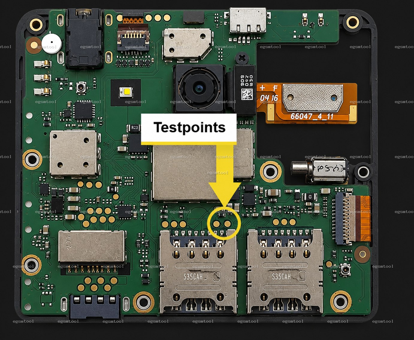 Xiaomi Xiaomi Redmi 2 Dual SIM TD LTE test point diagram — EDL ISP BROM pinout
