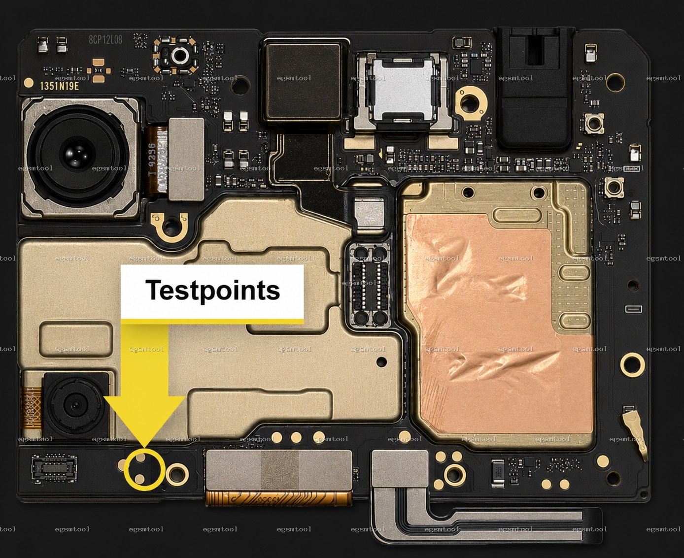 Xiaomi Xiaomi Redmi 13 4G test point diagram — EDL ISP BROM pinout