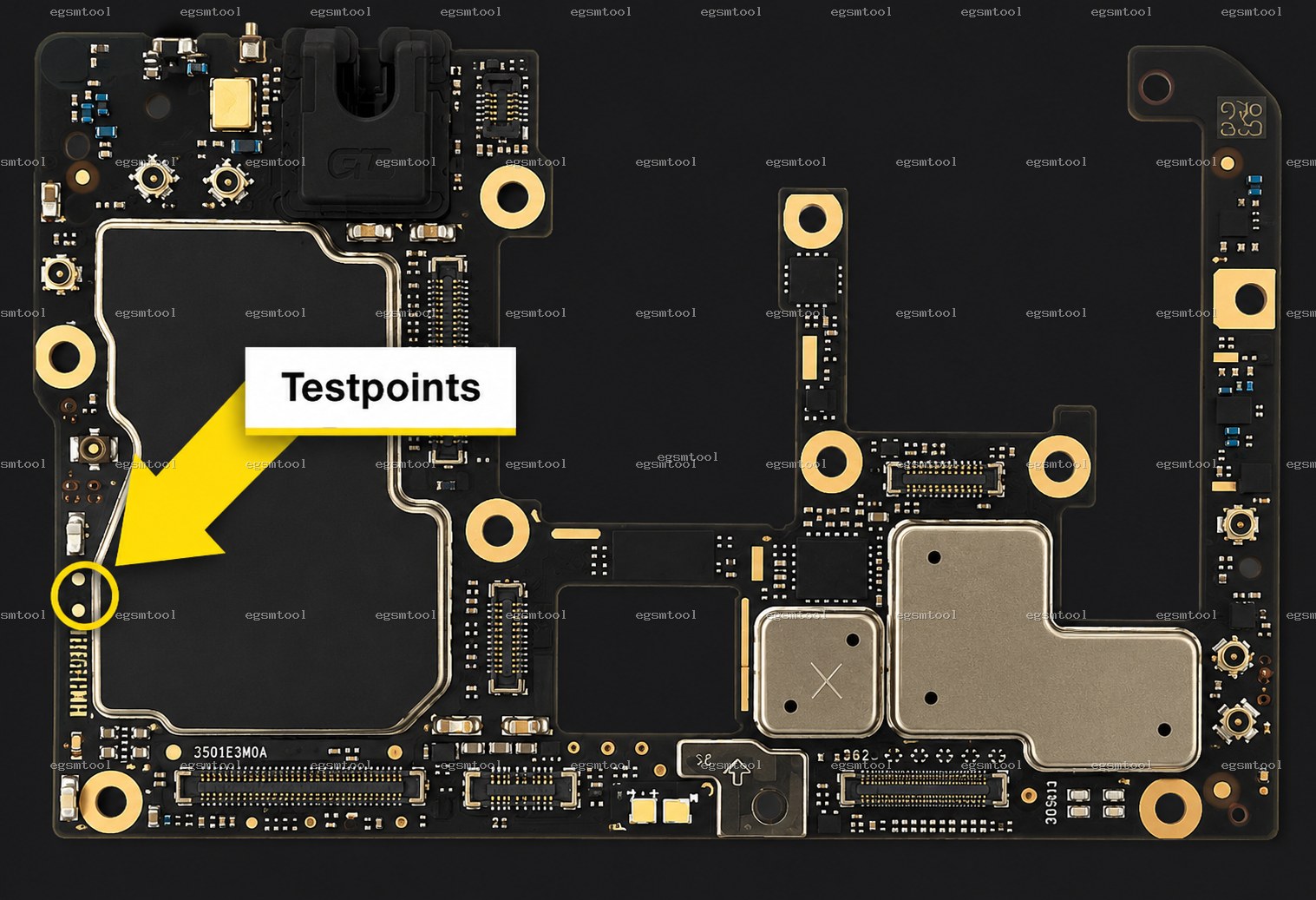 Xiaomi Xiaomi Mi 9T Pro test point diagram — EDL ISP BROM pinout