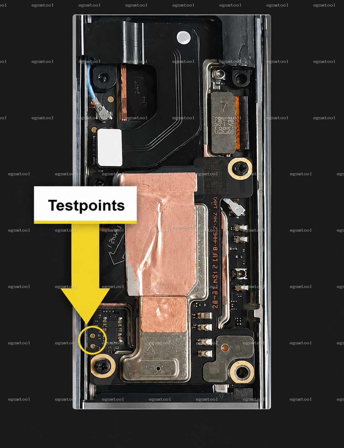 Xiaomi Xiaomi Mi 10S test point diagram — EDL ISP BROM pinout