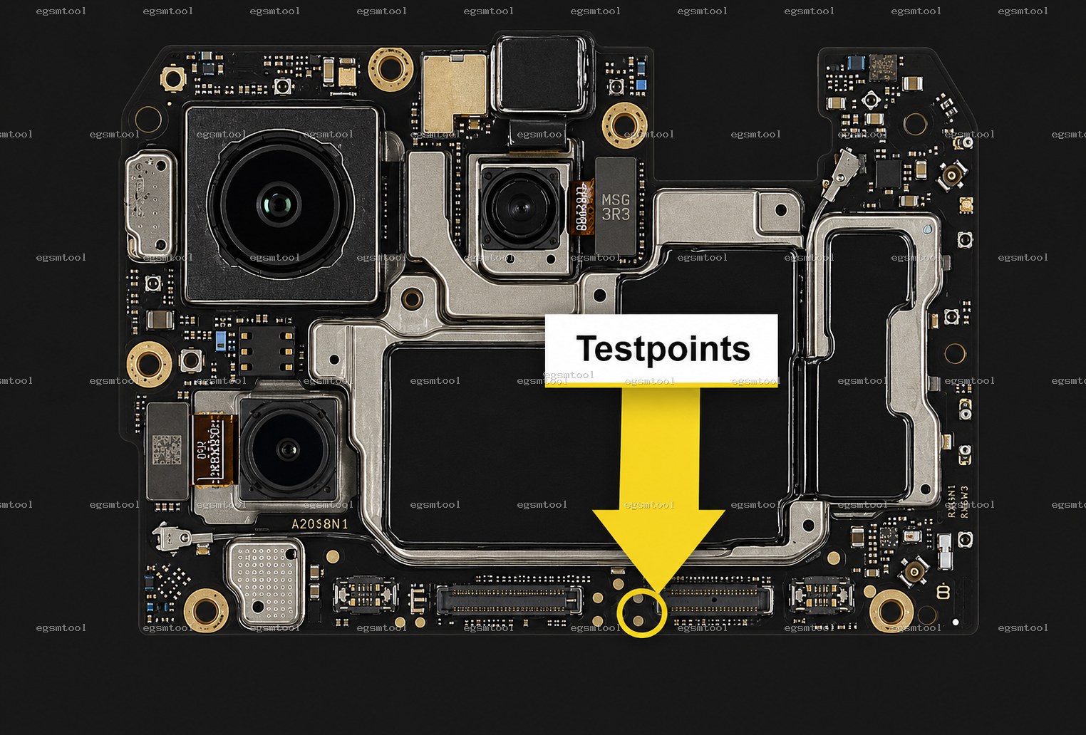 Xiaomi Xiaomi Poco F6 Pro test point diagram — EDL ISP BROM pinout
