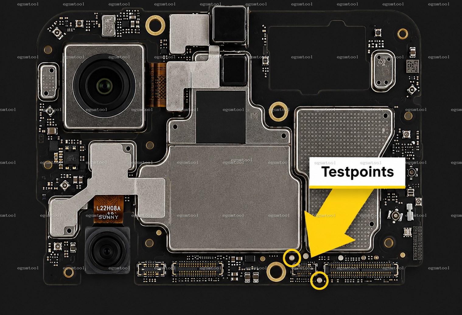Xiaomi Xiaomi Poco F6 test point diagram — EDL ISP BROM pinout