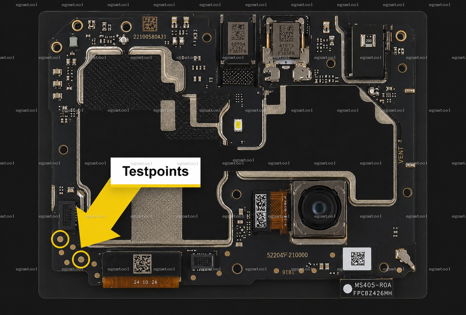 Xiaomi Xiaomi Redmi A4 5G test point diagram — EDL ISP BROM pinout