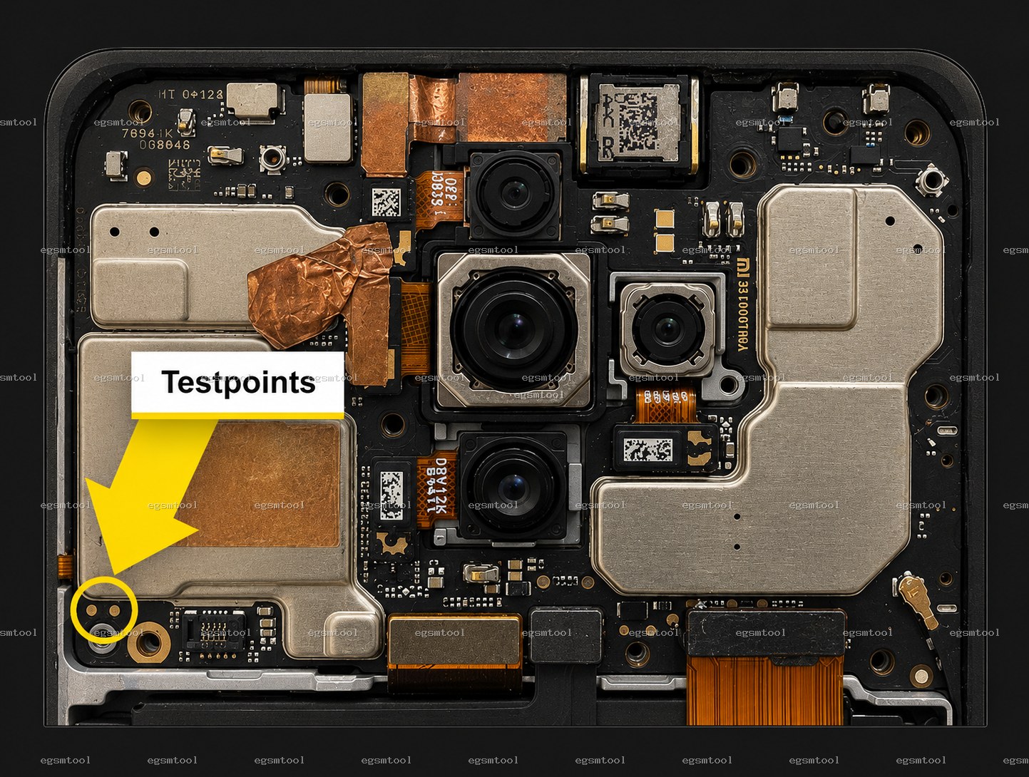 Xiaomi Xiaomi Redmi Note 8 Pro test point diagram — EDL ISP BROM pinout