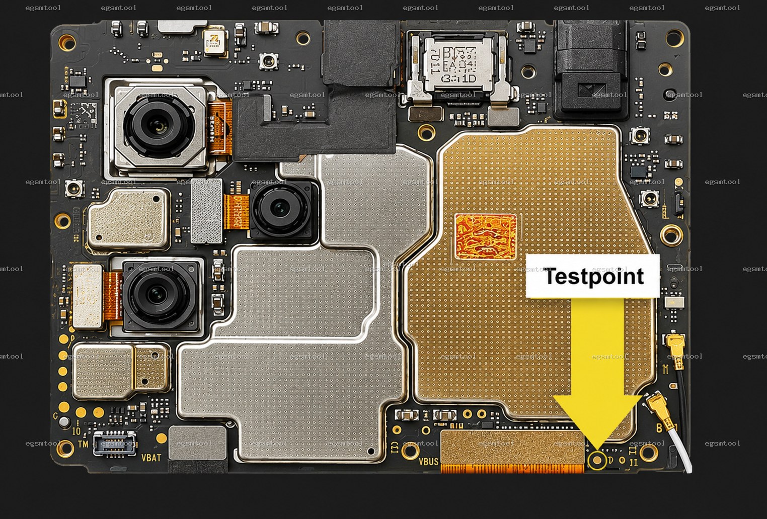 Xiaomi Xiaomi Redmi Note 12 5G test point diagram — EDL ISP BROM pinout