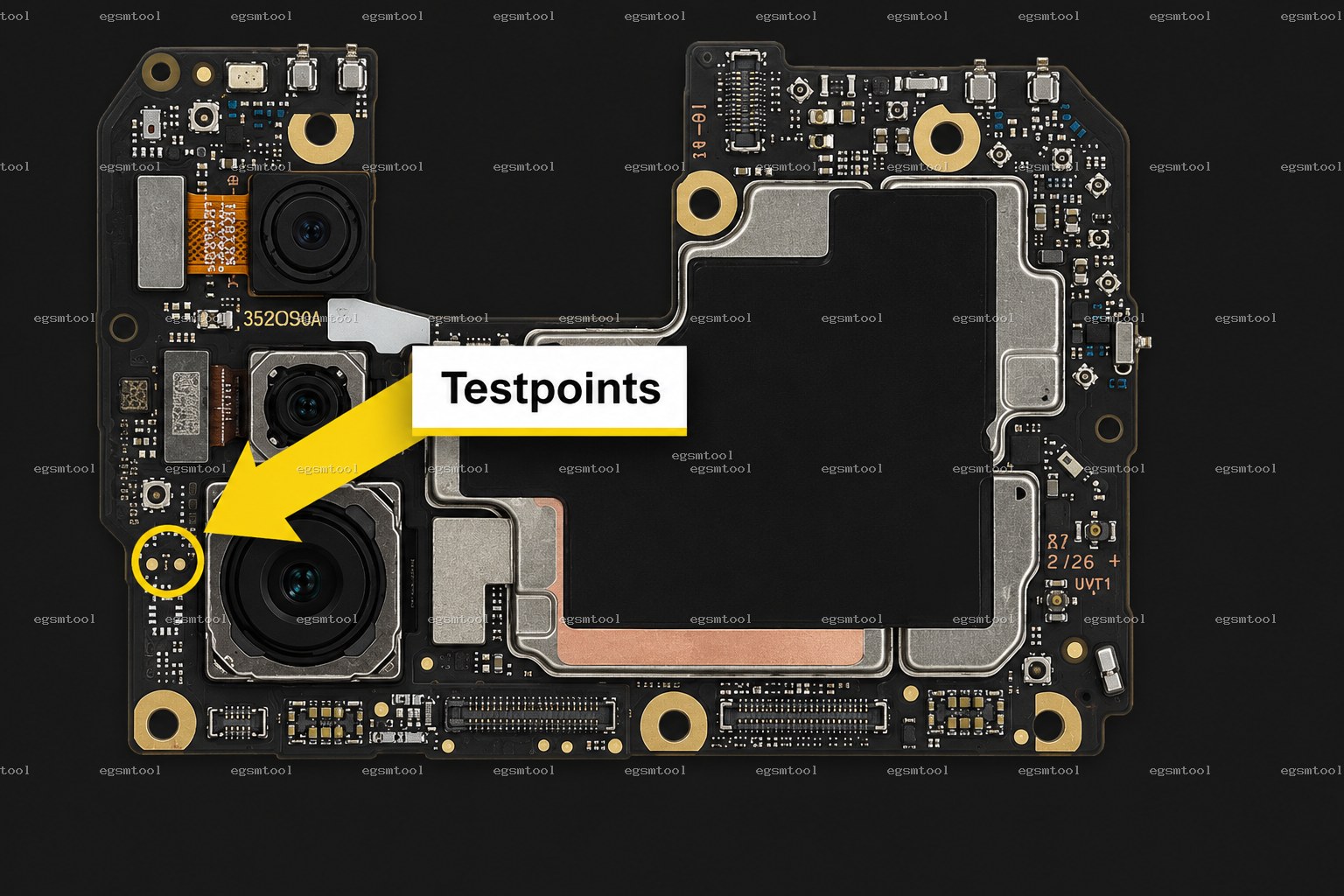Xiaomi Xiaomi 11T Pro test point diagram — EDL ISP BROM pinout