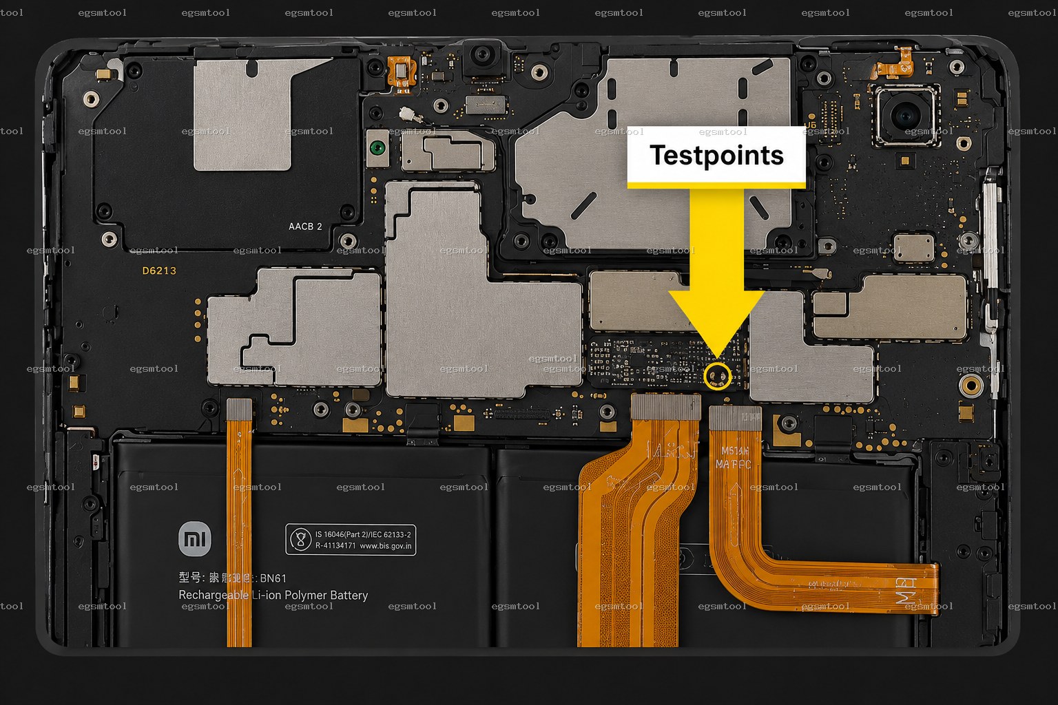 Xiaomi Xiaomi Pad 5 test point diagram — EDL ISP BROM pinout