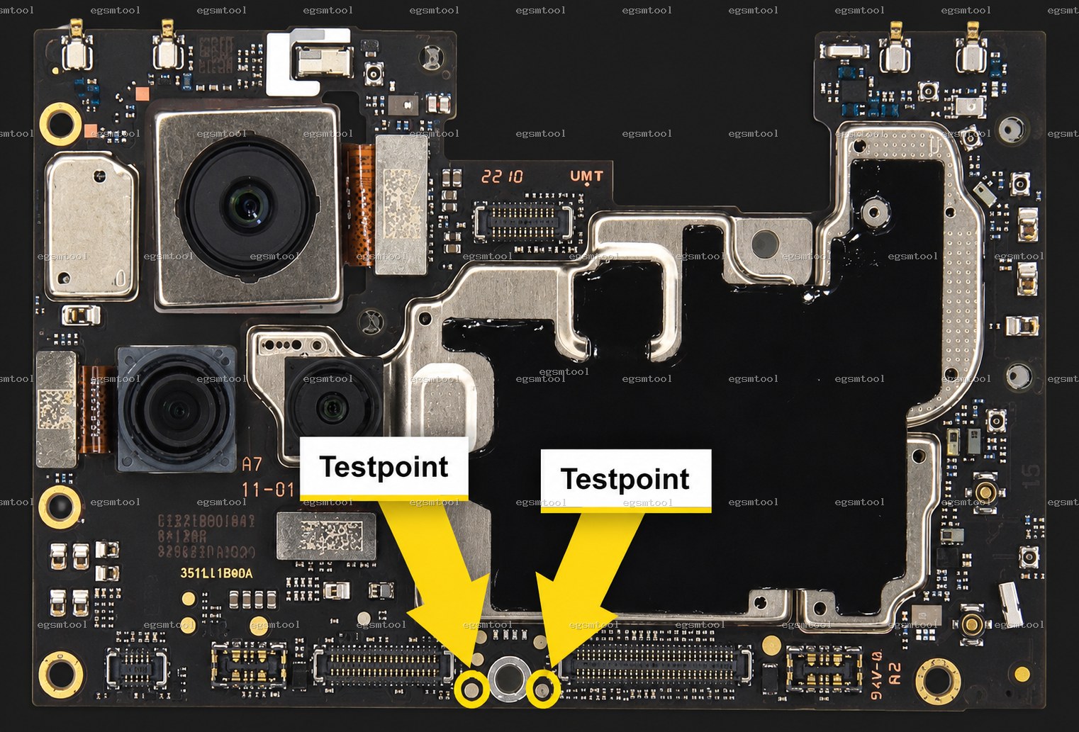 Xiaomi Xiaomi POCO F4 test point diagram — EDL ISP BROM pinout