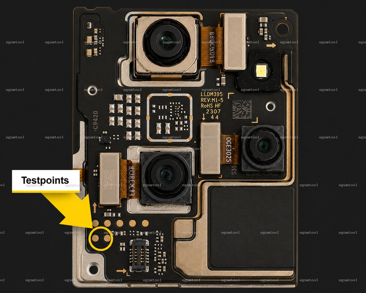 Xiaomi Xiaomi Redmi Note 13 Pro 4G test point diagram — EDL ISP BROM pinout