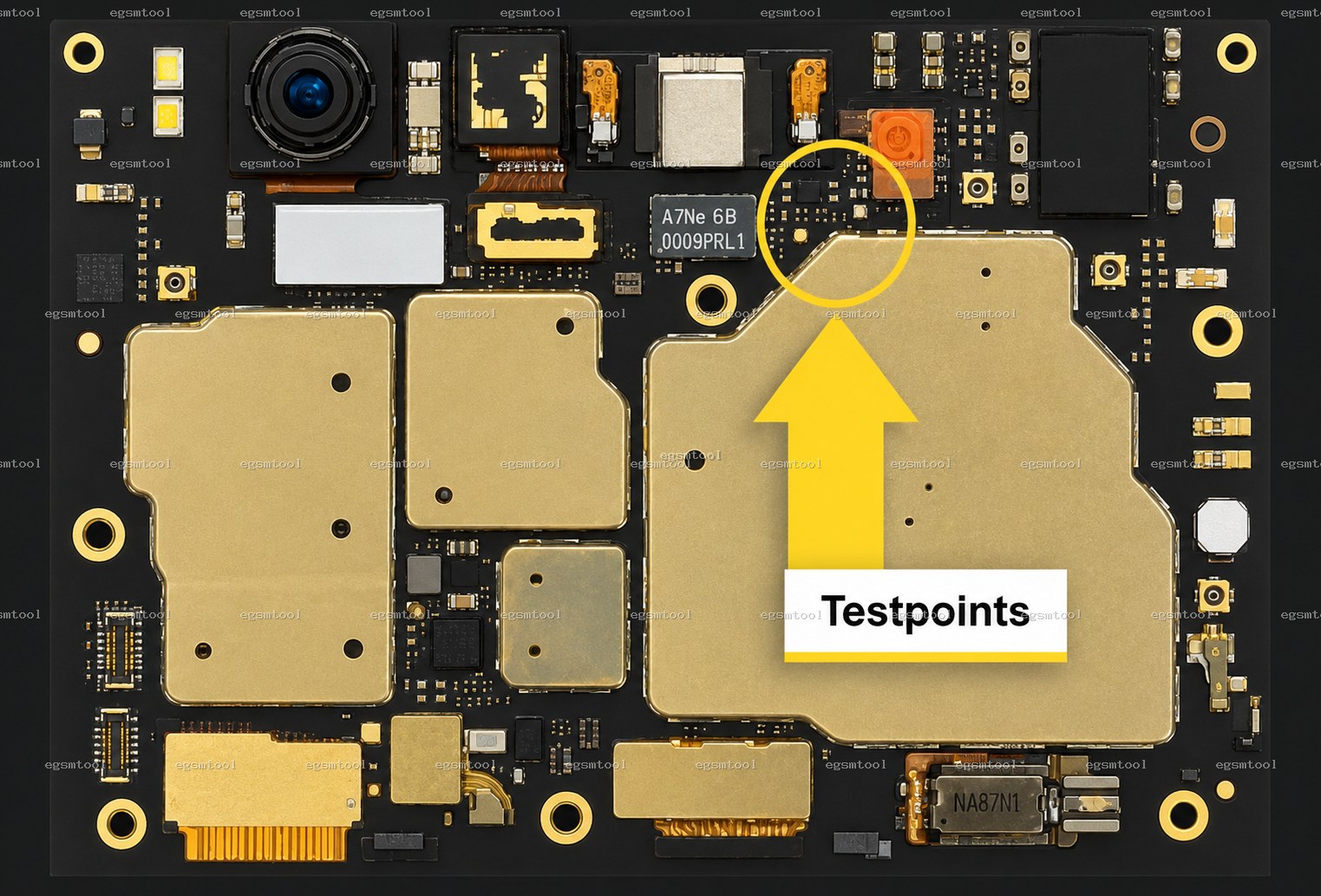 Xiaomi Xiaomi Mi 4S test point diagram — EDL ISP BROM pinout