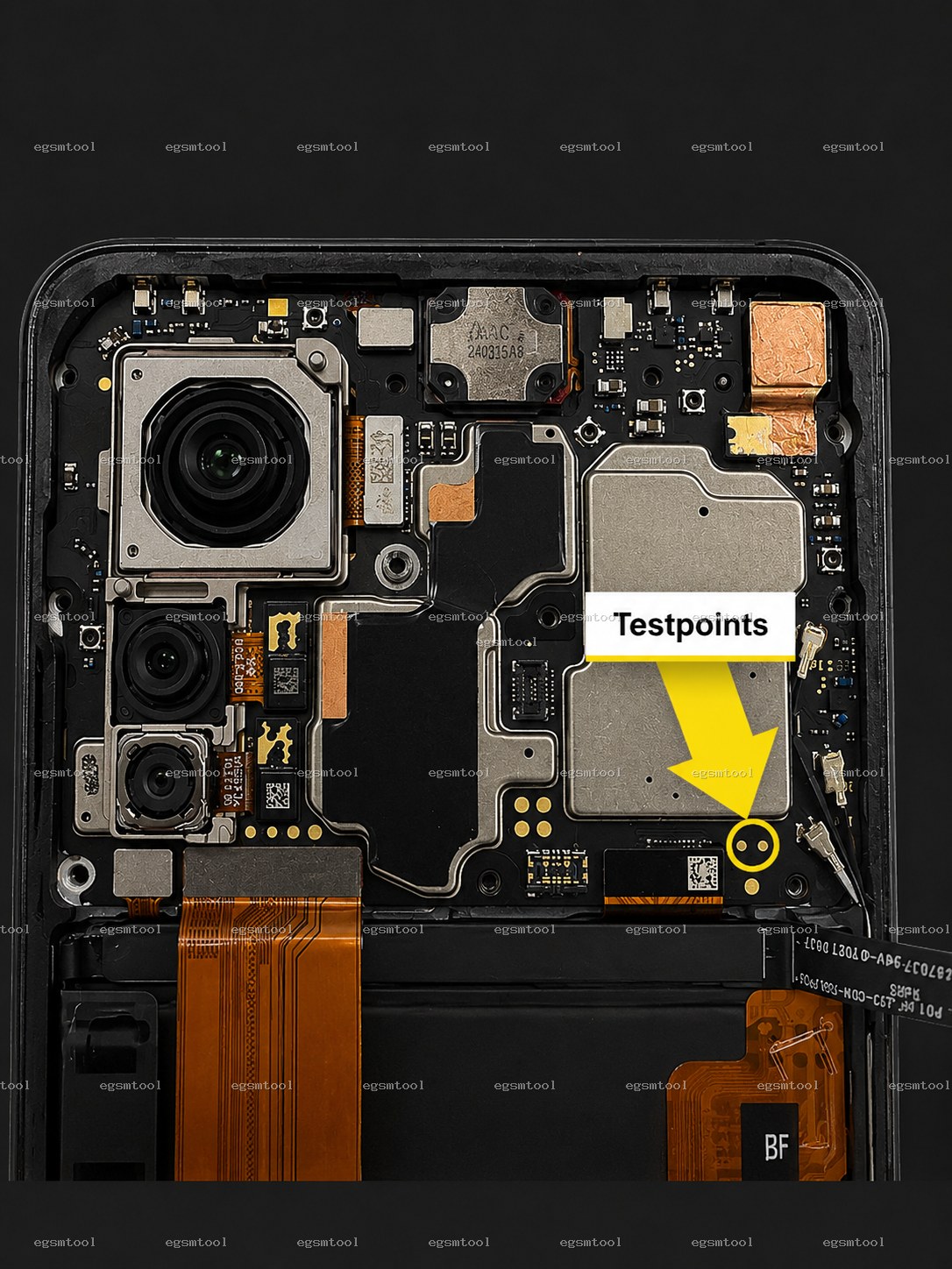 Xiaomi Xiaomi Mi 10T Pro test point diagram — EDL ISP BROM pinout