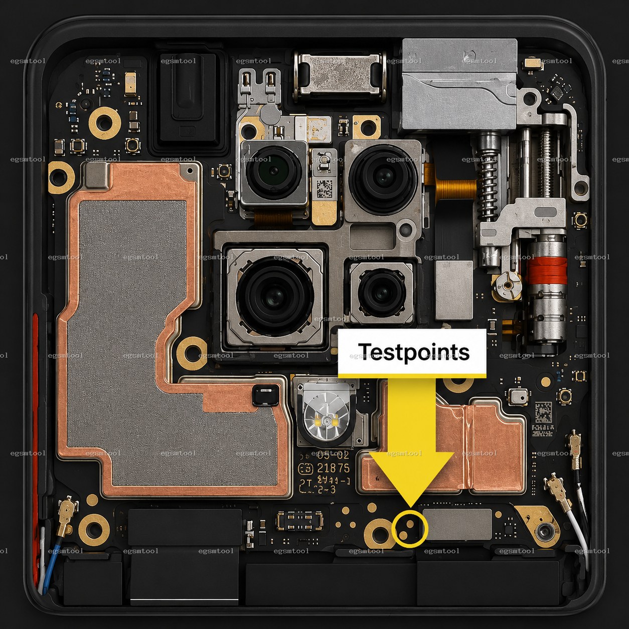 Xiaomi Xiaomi Poco F2 Pro test point diagram — EDL ISP BROM pinout