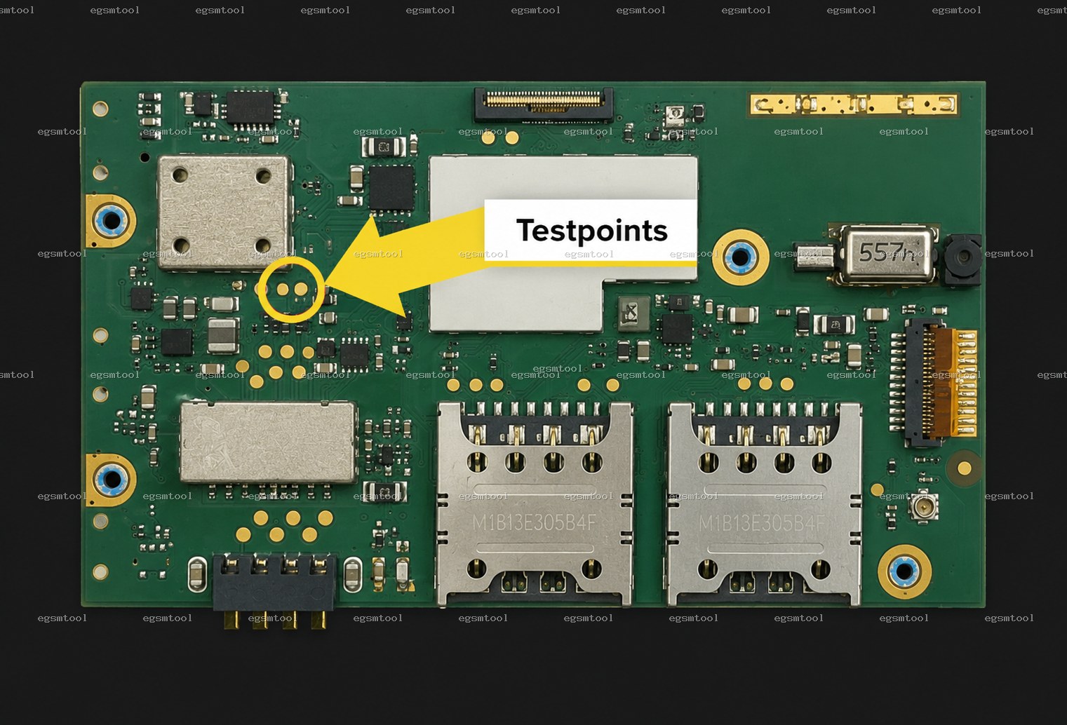 Xiaomi Xiaomi Redmi 2 test point diagram — EDL ISP BROM pinout