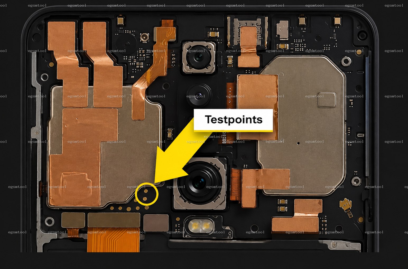Xiaomi Xiaomi Redmi K30 4G test point diagram — EDL ISP BROM pinout