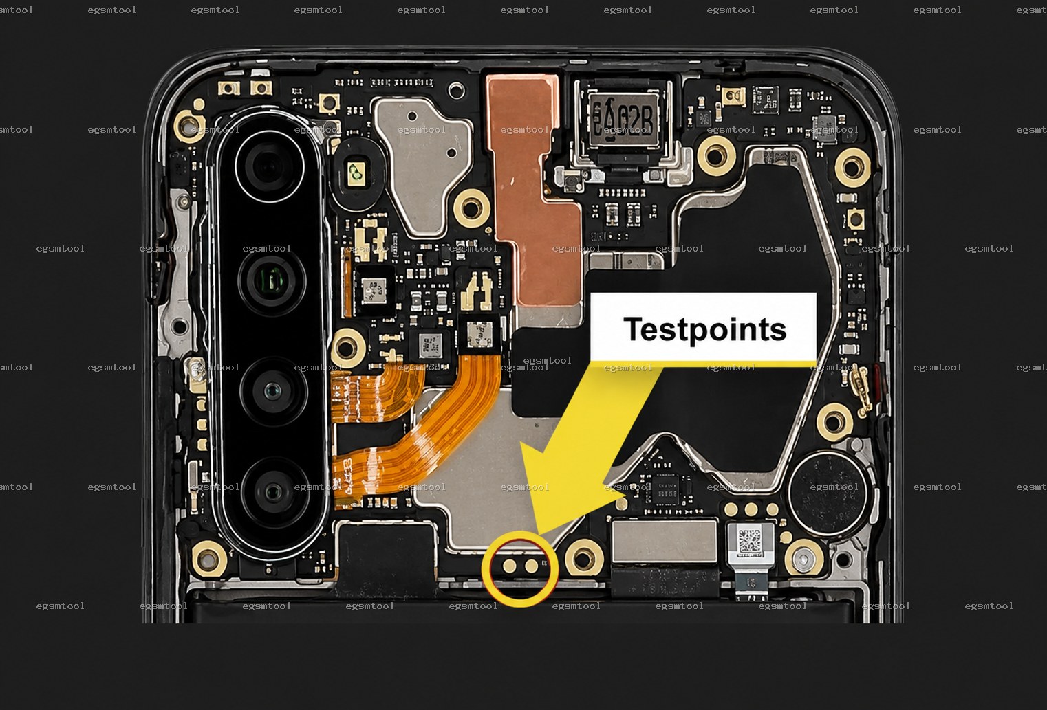 Xiaomi Xiaomi Redmi Note 8T test point diagram — EDL ISP BROM pinout