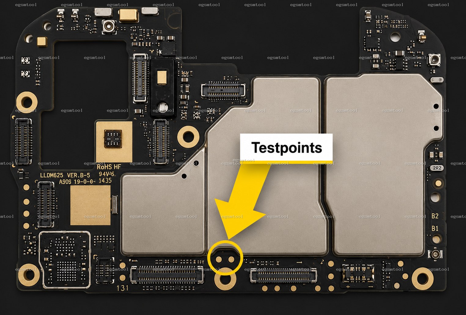 Xiaomi Xiaomi Redmi Note 10 test point diagram — EDL ISP BROM pinout