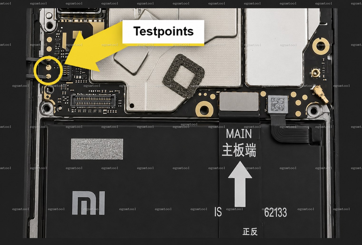 Xiaomi Xiaomi Redmi Y3 test point diagram — EDL ISP BROM pinout