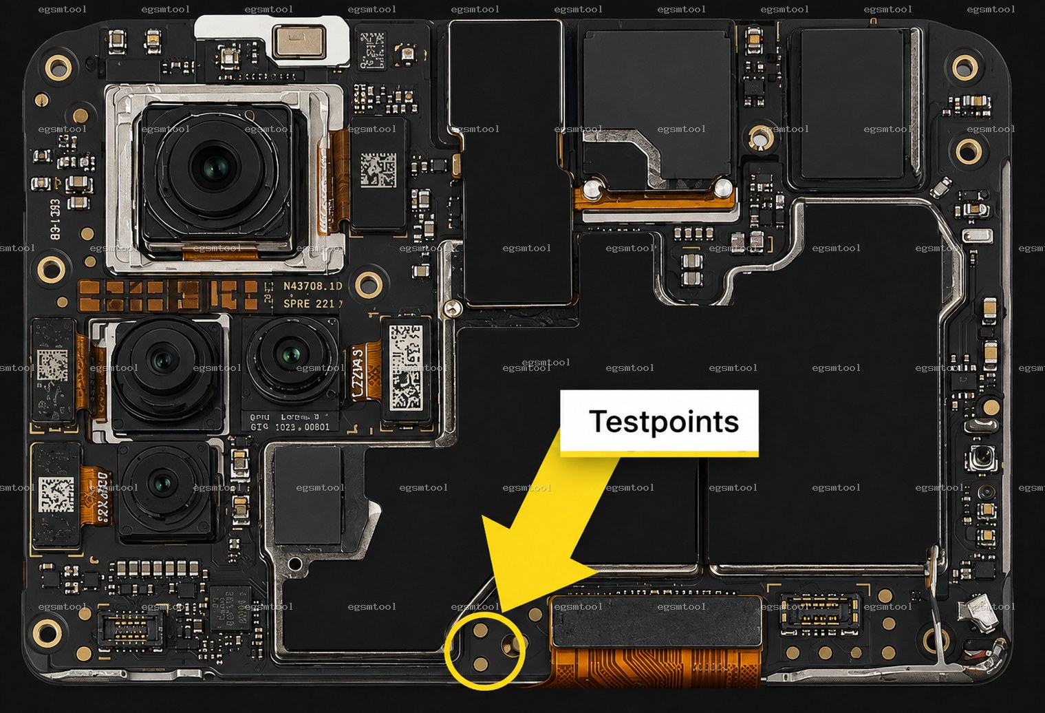 Xiaomi Xiaomi Redmi Note 11 test point diagram — EDL ISP BROM pinout