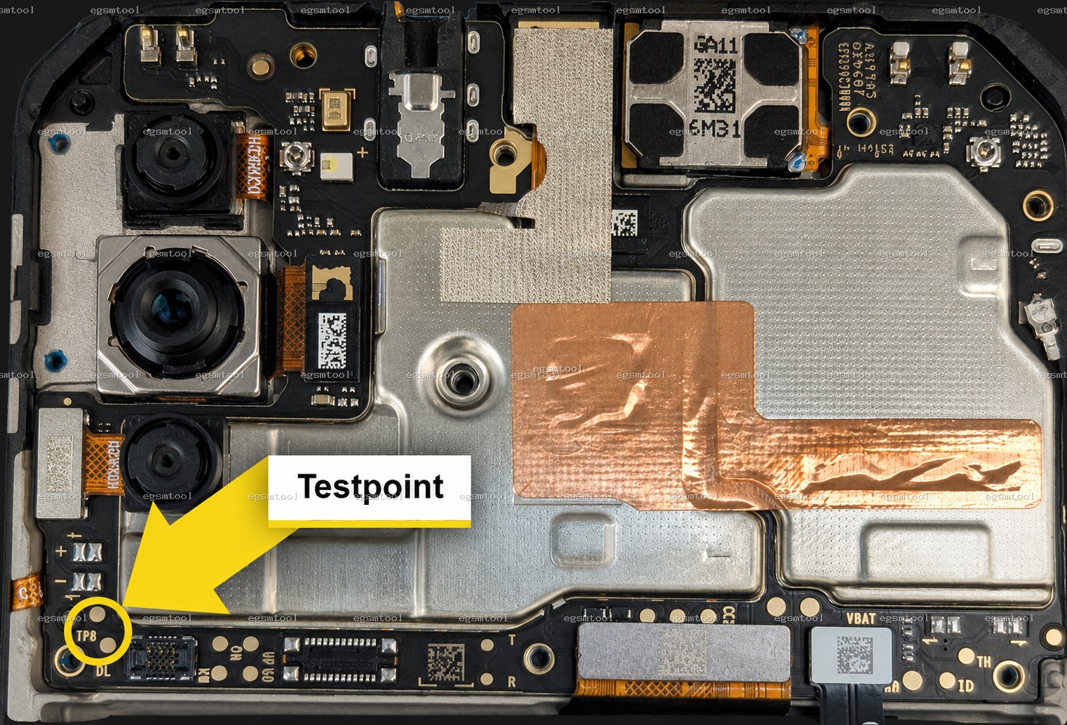 Xiaomi Xiaomi Poco M3 test point diagram — EDL ISP BROM pinout