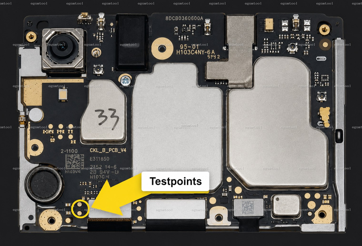 Xiaomi Xiaomi Redmi 7 test point diagram — EDL ISP BROM pinout