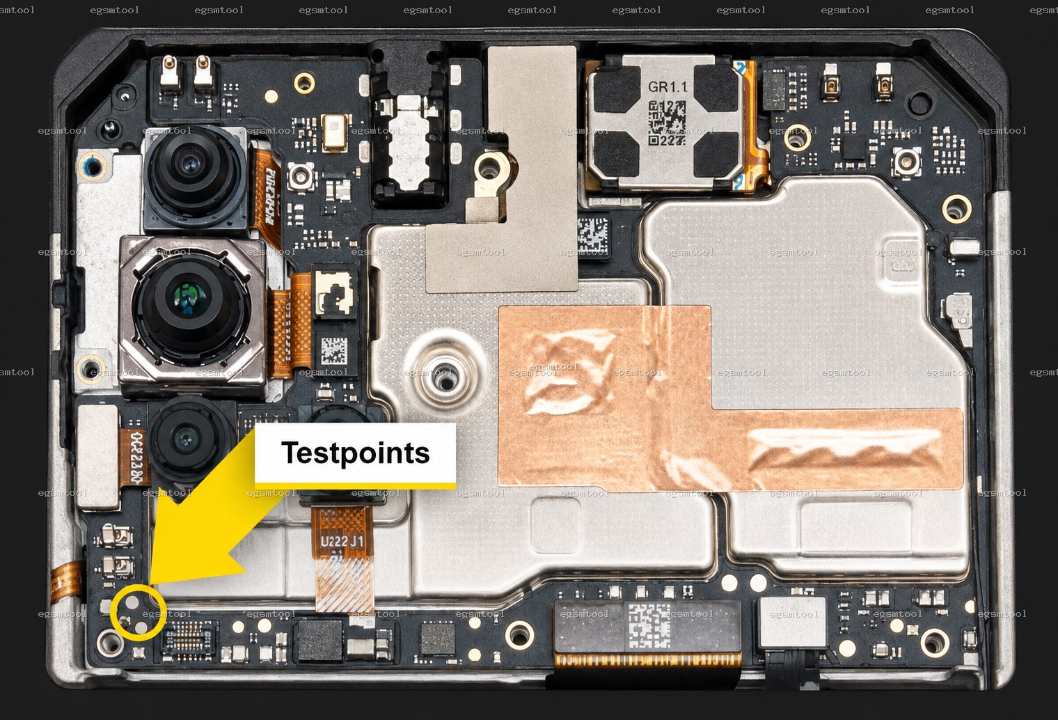 Xiaomi Xiaomi Redmi 9T test point diagram — EDL ISP BROM pinout