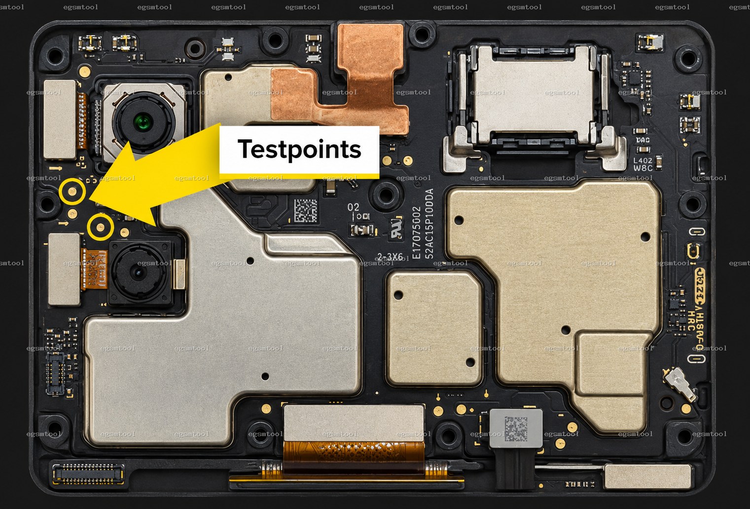 Xiaomi Xiaomi Redmi A1+ test point diagram — EDL ISP BROM pinout