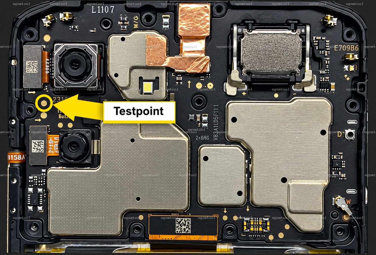 Xiaomi Xiaomi Redmi A2 test point diagram — EDL ISP BROM pinout