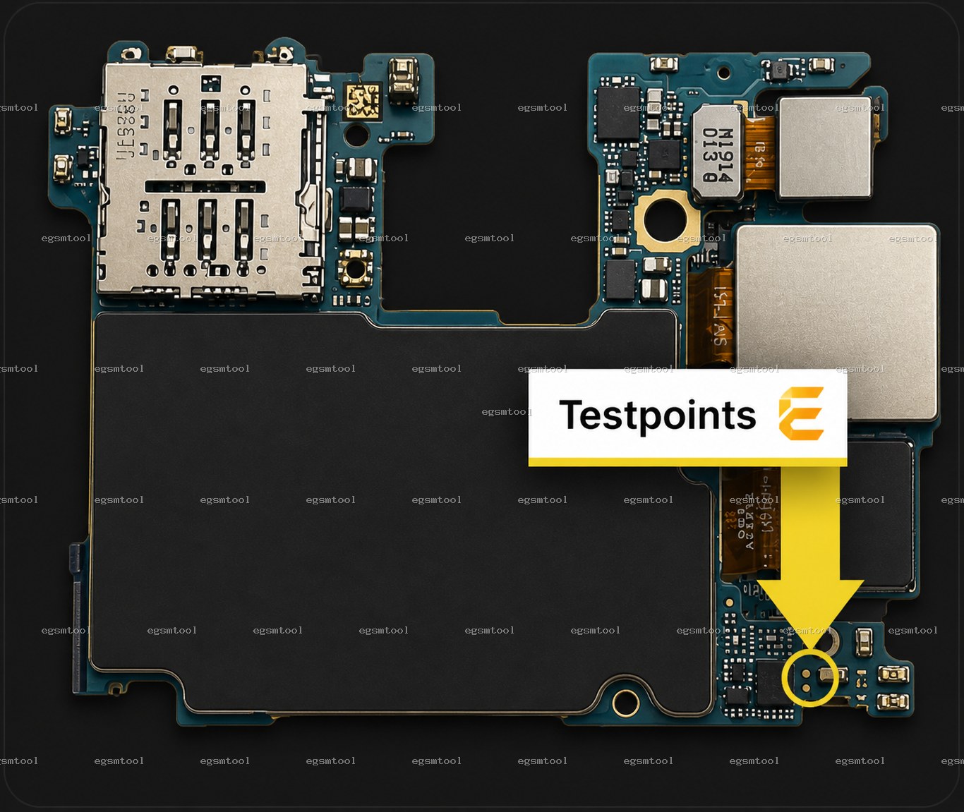 Samsung Samsung Galaxy S20 FE models  SM-G780G test point diagram — EDL ISP BROM pinout