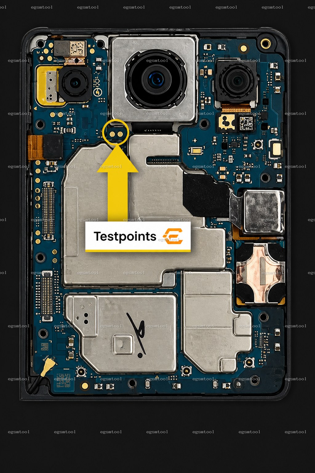 Samsung Samsung Galaxy C55 5G models  SM-C5560 test point diagram — EDL ISP BROM pinout