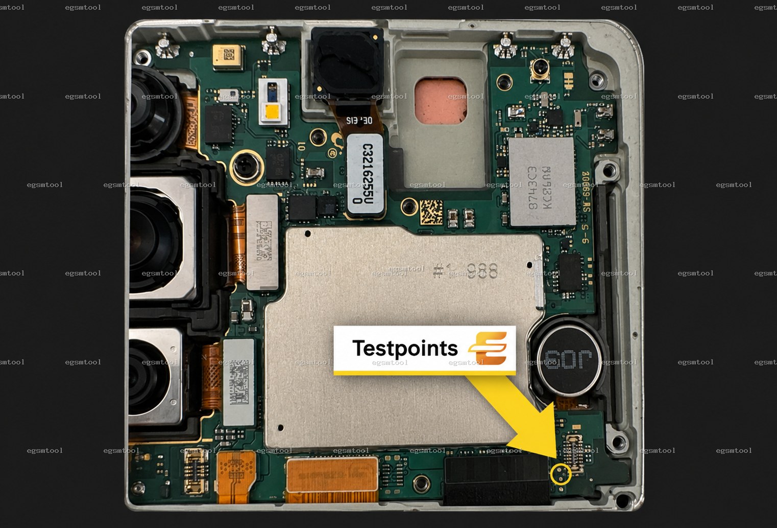 Samsung Samsung Galaxy S21 FE 5G models   SM-G9900 test point diagram — EDL ISP BROM pinout