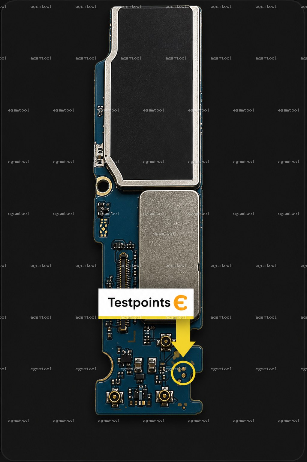 Samsung Samsung Galaxy S9 models   SM-G960U test point diagram — EDL ISP BROM pinout