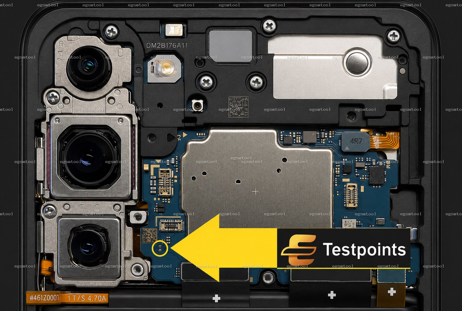 Samsung Samsung Galaxy S23 Plus 5G models   SM-S916B test point diagram — EDL ISP BROM pinout
