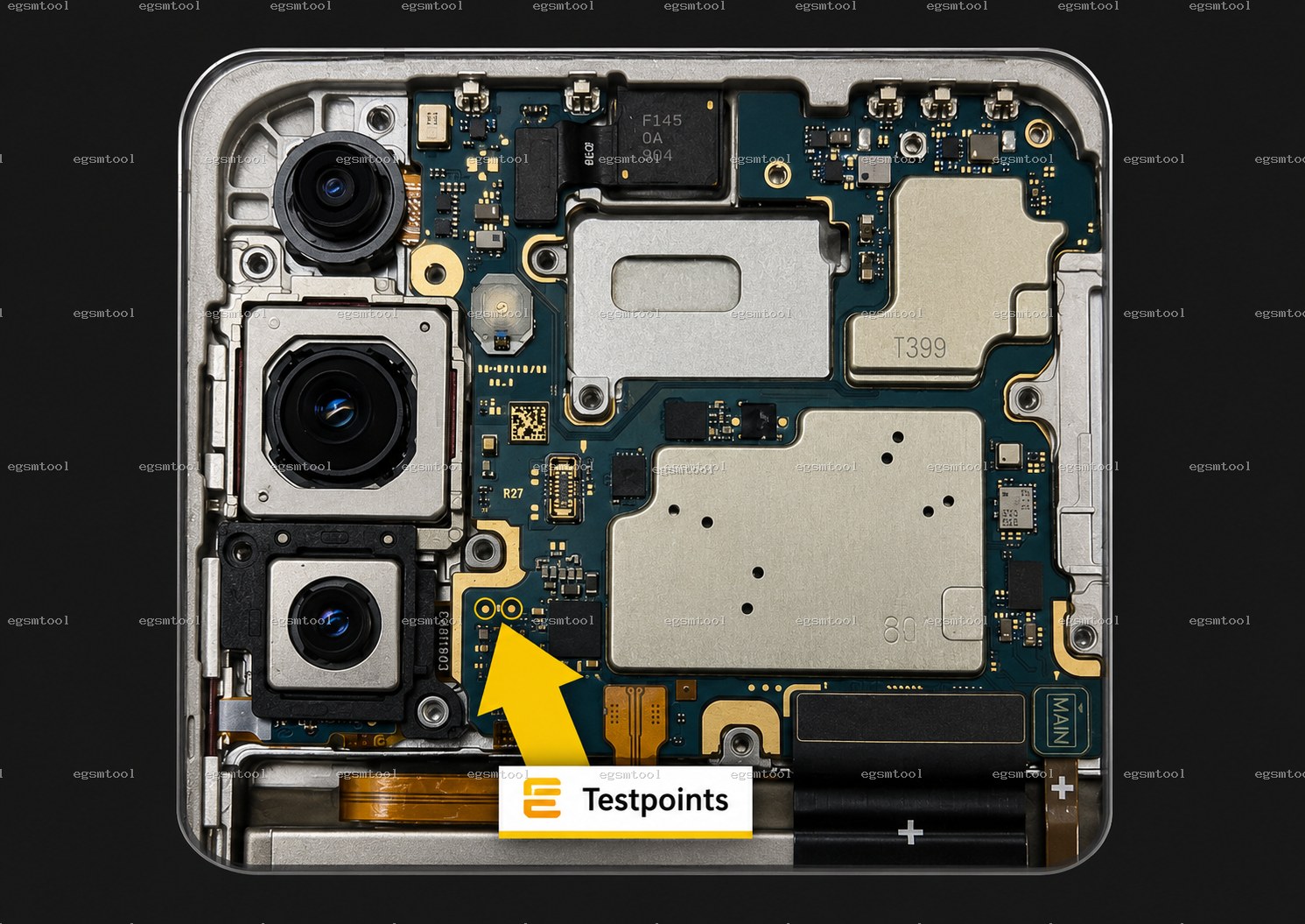 Samsung Samsung Galaxy S23 FE 5G models   SM-S711B   SM-S711N test point diagram — EDL ISP BROM pinout