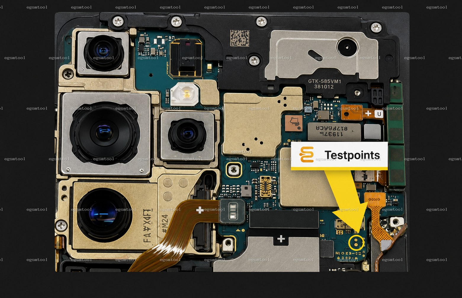 Samsung Samsung Galaxy S24 Ultra models   SM-S9280   SM-S928B   SM-S928U   SM-S928W test point diagram — EDL ISP BROM pinout