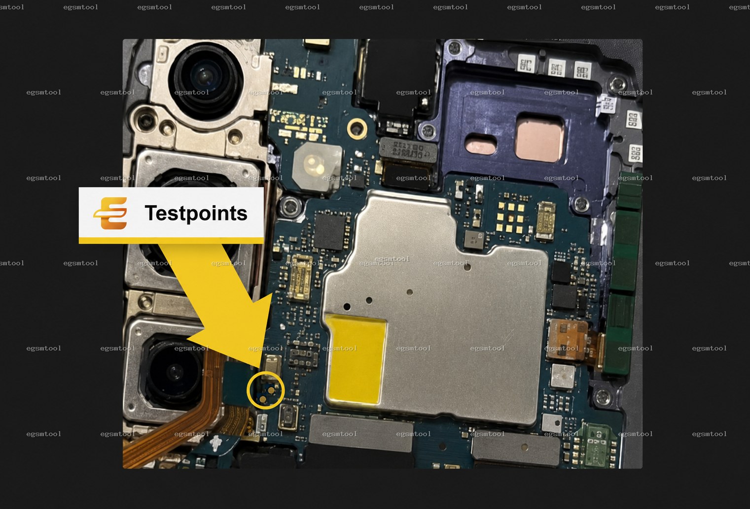 Samsung Samsung Galaxy S24 models   SM-S921U test point diagram — EDL ISP BROM pinout