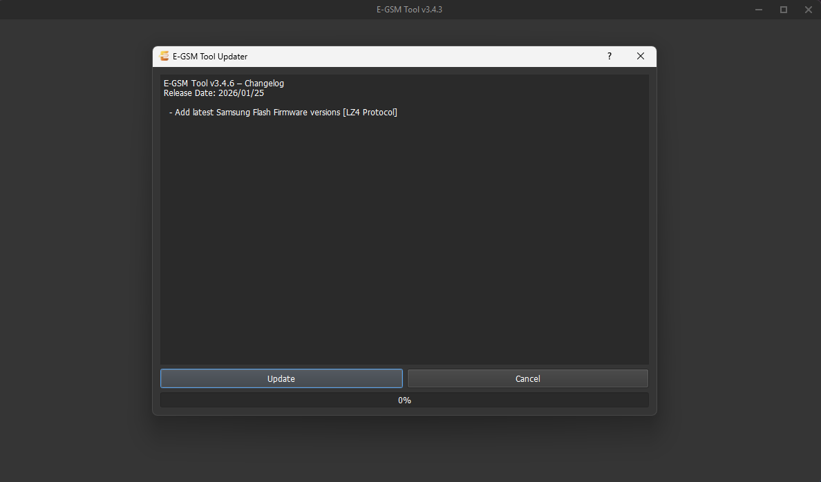 New update of E-GSM Tool has been released – v3.4.6
